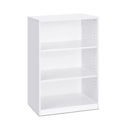 Furinno Furinno Jaya Simple Home 3-Shelf Bookcase; White - 40.3 x 24.5 x 9.5 in. 14151R1BKW